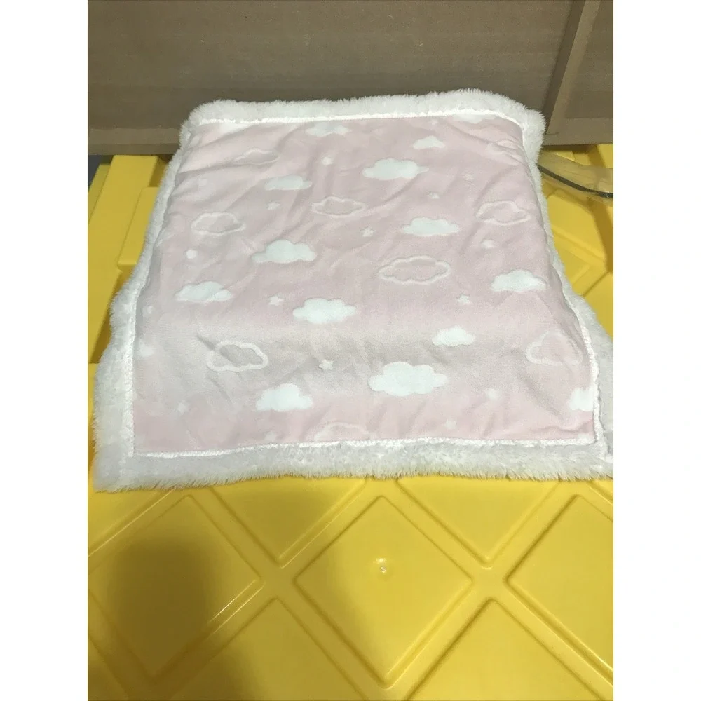 American Baby Company Blanket Lovey Pink Sherpa Chenille 14